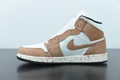 Tênis Jordan 1 Mid Brushstroke Paint Splatter na internet