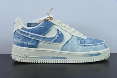 Tênis Nike Air Force 1 Low Nail Art White Blue - comprar online