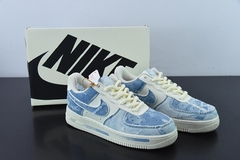 Tênis Nike Air Force 1 Low Nail Art White Blue