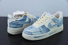 Tênis Nike Air Force 1 Low Nail Art White Blue - Loja Princípios