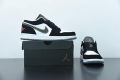 Tênis Jordan 1 Low Black White Wolf Grey Infrared 23 - loja online