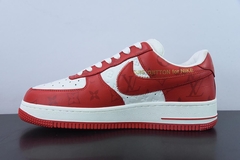 Tênis Louis Vuitton Nike Air Force 1 Low By Virgil Abloh White Red na internet