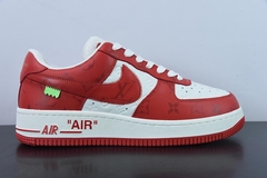 Tênis Louis Vuitton Nike Air Force 1 Low By Virgil Abloh White Red