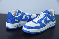 Tênis Louis Vuitton Nike Air Force 1 Low By Virgil Abloh White Royal - loja online