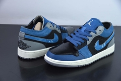 Imagem do Tênis Jordan 1 Low SE Craft Obsidian French Blue Ashen Slate White