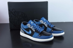 Tênis Jordan 1 Low SE Craft Obsidian French Blue Ashen Slate White