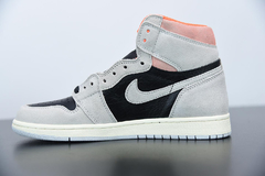 Tênis Jordan 1 Retro High Neutral Grey Hyper Crimson na internet