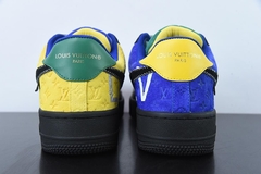 Imagem do Tênis Louis Vuitton Nike Air Force 1 Low By Virgil Abloh Black Metallic Silver