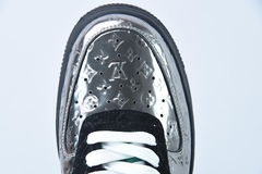 Tênis Louis Vuitton Nike Air Force 1 Low By Virgil Abloh Black Metallic Silver - Loja Princípios