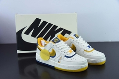 Tênis Nike Air Force 1 Low Corona Cream White Dark Blue Yellow