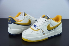 Tênis Nike Air Force 1 Low Corona Cream White Dark Blue Yellow