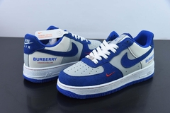 Tênis Nike Air Force 1 Low '07 Burberry Navy Blue Grey White na internet