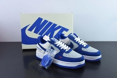 Tênis Nike Air Force 1 Low '07 Burberry Navy Blue Grey White
