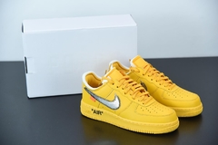 Tênis Nike Air Force 1 Low Off-White ICA University Gold