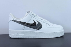 Tênis Nike Air Force 1 Low '07 Spray Paint Swoosh White Black Grey - comprar online