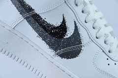 Tênis Nike Air Force 1 Low '07 Spray Paint Swoosh White Black Grey - loja online