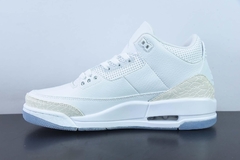 Tênis Jordan 3 Retro Triple White na internet