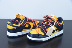Imagem do Tênis Nike Dunk Low Off-White University Gold Midnight Navy