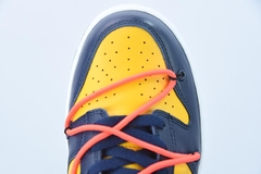Tênis Nike Dunk Low Off-White University Gold Midnight Navy - Loja Princípios