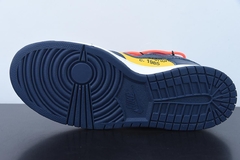 Tênis Nike Dunk Low Off-White University Gold Midnight Navy