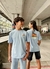 REMERA PLAYA CELESTE