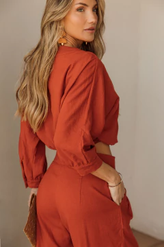 CALÇA PANTALONA PREGAS LINHO MISTO na internet