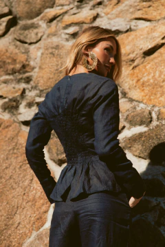 CROPPED PEPLUM LINHO PURO - comprar online