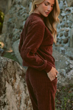 BLUSA MOLETOM VELUDO COTELÊ - comprar online
