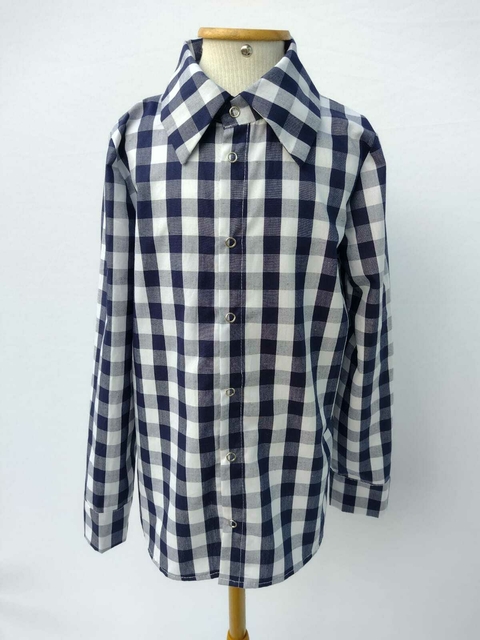 Camisa Xadrez Azul Marinho