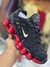 nike shox 12 molas (preto vermelho)