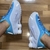nike shox R4 (branco azul bb)