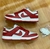nike dunk low (branco vermelho)