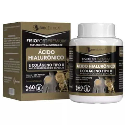 Ácido Hialurônico + Colágeno Tipo II 60 Cápsulas Biocêutica