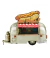 Food Truck Hot Dog 18x13x24 Estilo Retrô - Vintage
