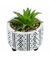 Vaso Branco Cimento Planta Artificial Modelo B 8.5x7.5x7.5cm - comprar online