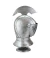 Enfeite Capacete Cavaleiro Medieval Prateado 47x25x22cm - comprar online