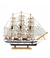 Miniatura Barco Navio Veleiro Madeira Casco Branco Base Marrom 47x10x57cm na internet