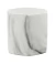 Vaso Porcelana Hexagonal Detalhes Preto Estilo Mármore 8.5x8.5x8.5cm