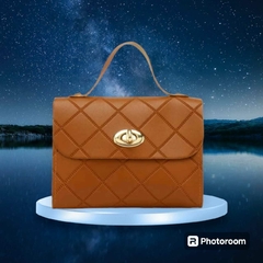 Imagem do Mini Bolsa crossbody quadrada listrada feminina