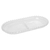 Petisqueira de Cristal com Divisória Oval Pearl 24cm x 12cm x 2cm - Wolff