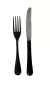 Jg c/ 06 Facas e 06 Garfos de Aço Inox p/ Sobremesa Avalon Black