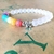 Pulseira de pedra transparente com 7 chakras, pulseira de energia de yoga com co