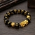 Pulseira Unissex Feng Shui Obsidian Stone Beads na internet