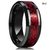 Fdlk 8 cores 8mm masculino aço inoxidável dragão anel incrustado vermelho ver na internet