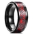 Fdlk 8 cores 8mm masculino aço inoxidável dragão anel incrustado vermelho ver - comprar online