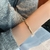 Pulseira de bambu aberta, tamanho grátis, folha de ouro sólido, banhada a punh - loja online
