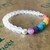 Pulseira de pedra transparente com 7 chakras, pulseira de energia de yoga com co - Santo Stylo