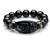 Obsidian imitação doze signos do zodíaco oito patrono deuses buda pulseira de - loja online