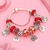 Pulseira Mil Cristal Grande Buraco Frisado Pintado Folhas Árvore da Vida - comprar online