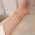 Pulseira Feminina em Camadas de Ouro com Pingente Retro Punk Gó